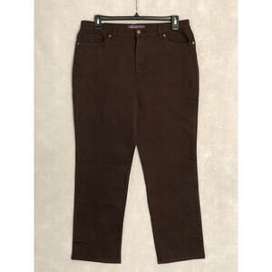 Gloria Vanderbilt Amanda Original Slimming Jeans Women's Size 8 Brown NEW